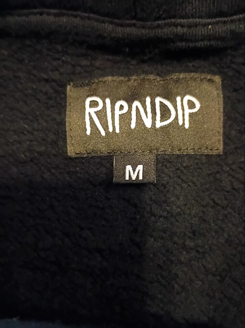 Ripndip Men's Black Hoodie with White‎ & Pink Peeking Cat Graphic Sz M - Picture 5 of 6